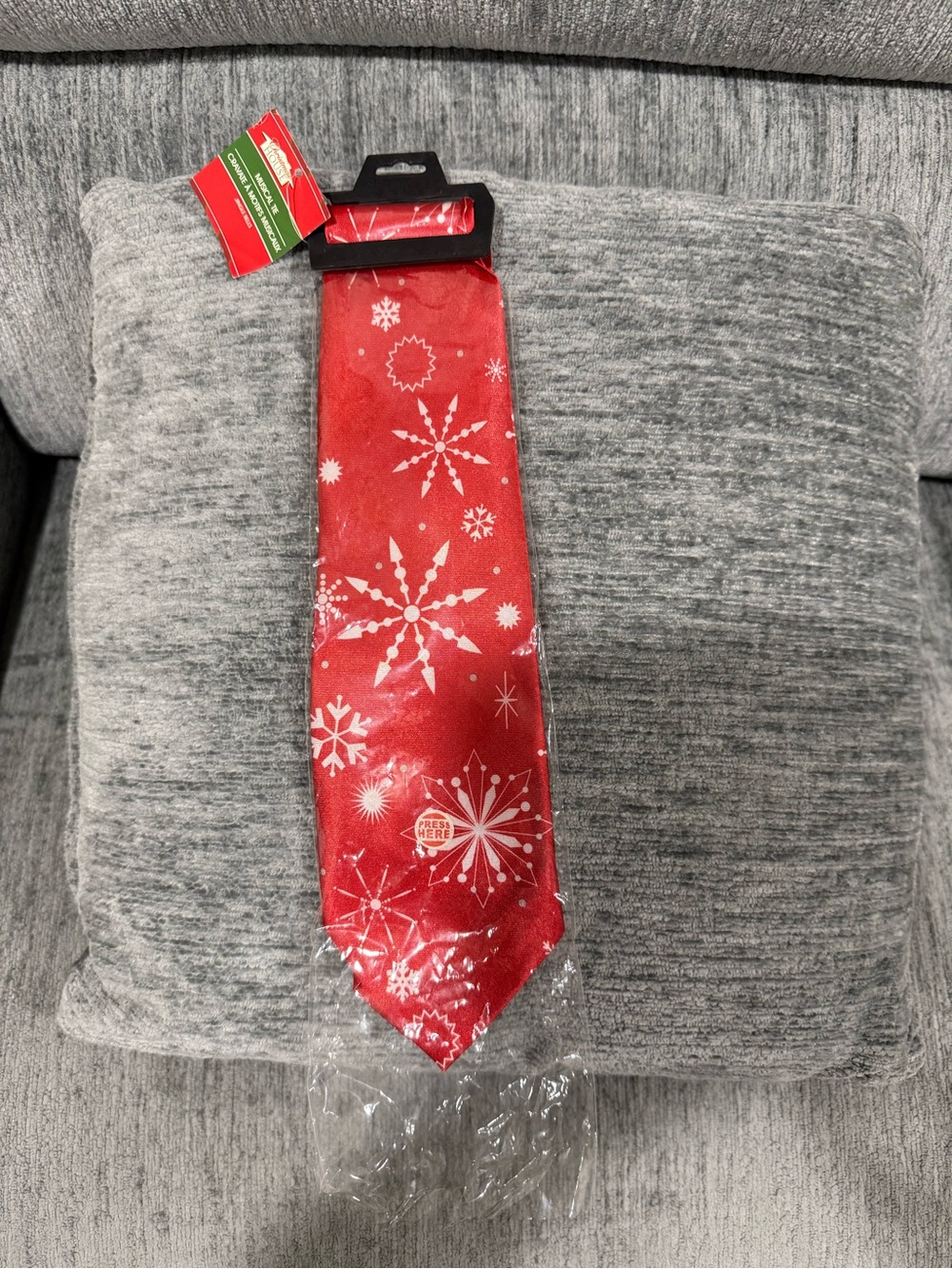 Red Holiday Snowflake Tie